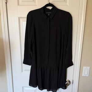 Banana Republic Black Long Sleeve Dress